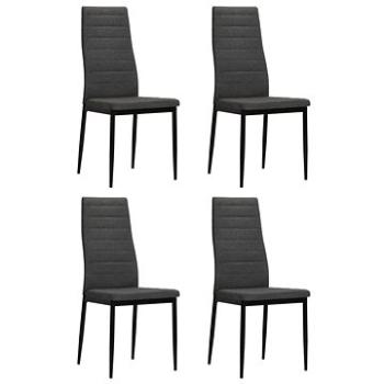 Jídelní židle 4 ks tmavě šedé textil (246180)