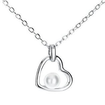 NUBIS® Střibrný náhrdelník s přírodí perlou - NB-2037