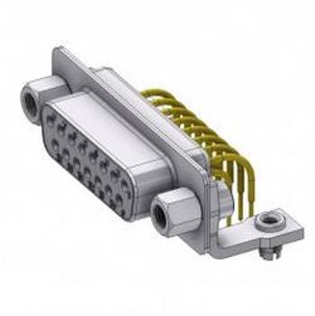 D-SUB zásuvka Deltron Connectors 90 °, pólů 15, pájené, piny, 1 ks