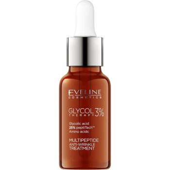 Eveline Cosmetics Glycol Therapy pleťové sérum redukující projevy stárnutí s peptidy 18 ml