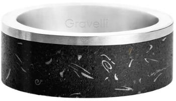 Gravelli Stylový betonový prsten Edge Fragments Edition ocelová/atracitová GJRUFSA002 47 mm