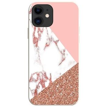 TopQ Kryt iPhone 11 Mramor růžový glitter 75343 (Sun-75343)