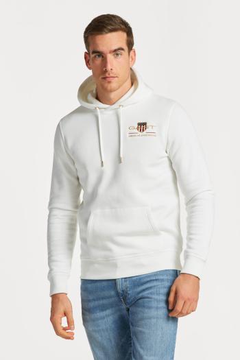 MIKINA GANT MEDIUM ARCHIVE SHIELD HOODIE bílá S