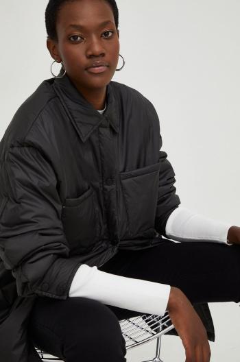 Bunda Answear Lab dámská, černá barva, přechodná, oversize