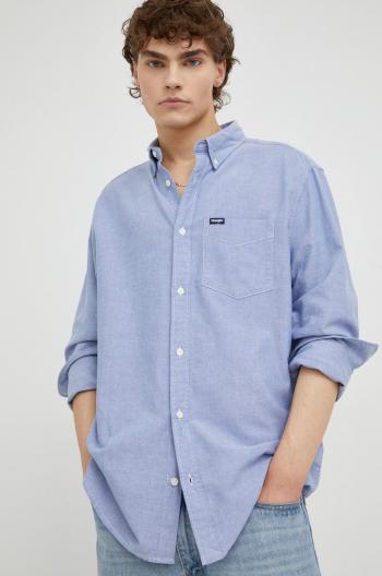 Bavlněné tričko Wrangler regular, s límečkem button-down