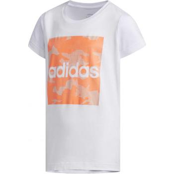 adidas YG CAMO TEE Dívčí tričko, bílá, velikost 140