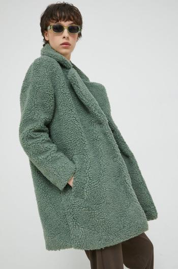 Kabát Only dámský, zelená barva, přechodný