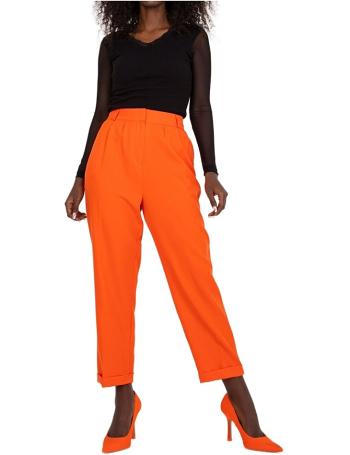 Oranžové elegantní kalhoty vel. 38