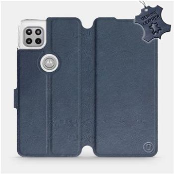 Kožené flip pouzdro na mobil Motorola Moto G 5G - Modré -  Blue Leather (5903516574254)