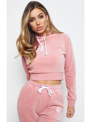 Růžová dámská crop top mikina s kapucí  HOOD CROPPED ALLURE