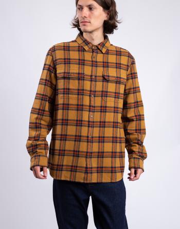 Fjällräven Övik Heavy Flannel Shirt M 232-215 Buckwheat Brown-Autumn Leaf S