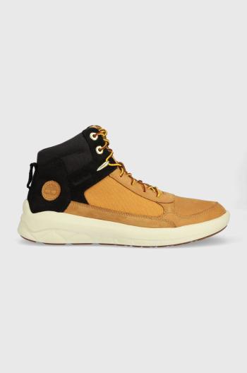 Boty Timberland Bradstr Ultra Mid pánské, žlutá barva