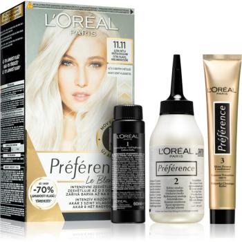 L’Oréal Paris Préférence Le Blonding barva na vlasy pro zesvětlení vlasů odstín 11.11 Ultra-Light Cool Crystal Blonde 1 ks