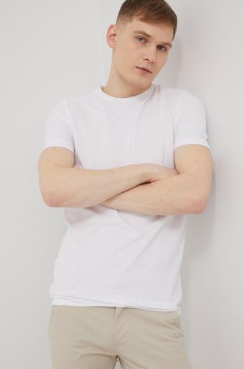 Bavlněné tričko Produkt by Jack & Jones bílá barva, hladký