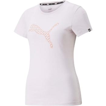 Puma POWER GRAPHIC TEE Dámské sportovní triko, růžová, velikost XS