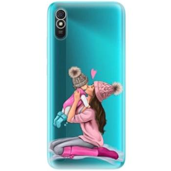 iSaprio Kissing Mom - Brunette and Girl pro Xiaomi Redmi 9A (kmbrugirl-TPU3_Rmi9A)