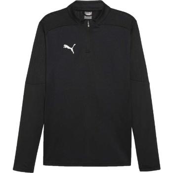 Puma TEAMFINAL TRAINING 1/4 ZIP Pánské fotbalové triko, černá, velikost