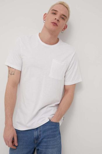Bavlněné tričko Only & Sons bílá barva, hladký