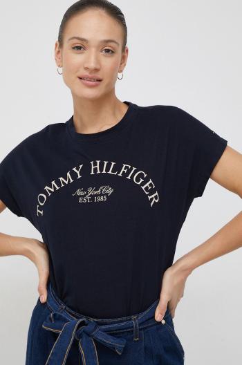 Tričko Tommy Hilfiger tmavomodrá barva