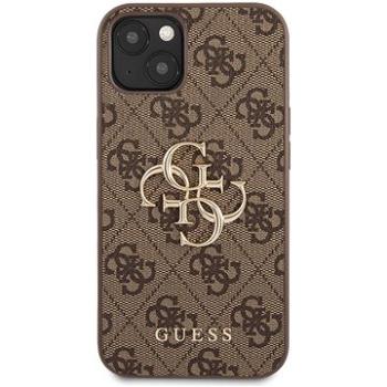 Guess PU 4G Metal Logo Zadní Kryt pro Apple iPhone 13 Brown (8596311161421)