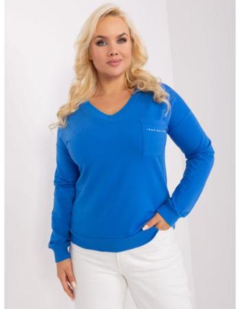 Dámská halenka plus size basic ONE tmavě modrá