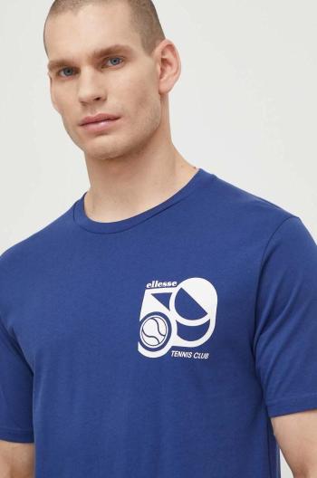 Bavlněné tričko Ellesse Sport Club T-Shirt tmavomodrá barva, s potiskem, SHV20273