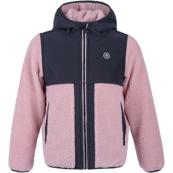 COLOR KIDS TEDDY FLEECE JACKET Dětská flísová mikina, růžová, velikost 128