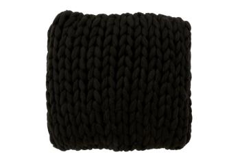 Pletený černý polštář Tricot black - 40*40 cm 7259