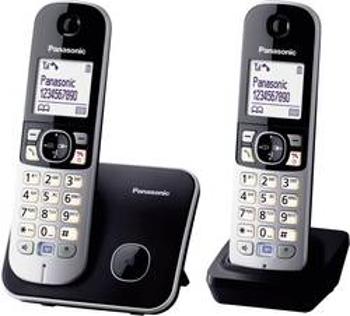 Bezdrátový analogový telefon Panasonic KX-TG6812 Duo, černá, stříbrná