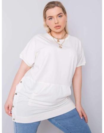 Dámská halenka s kapsou plus size NEWPORT ecru