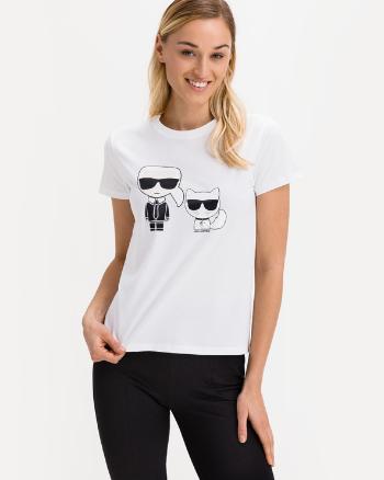 Karl Lagerfeld Ikonik Karl & Choupette Triko Bílá