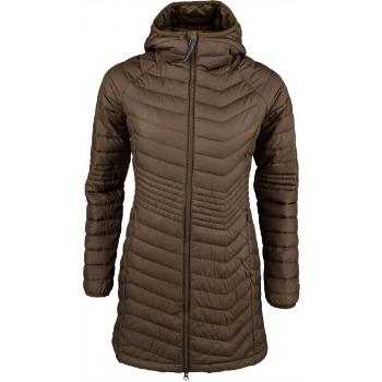 Columbia POWDER LITE MID JACKET Dámská dlouhá zimní bunda, khaki, velikost S