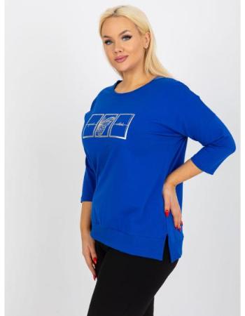 Dámská halenka plus size PENNY tmavě modrá  