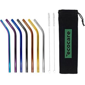 ECOCARE Kovová Brčka Set Mix Bent 8 mm 7 ks (0750122022007)