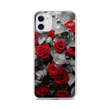 TopQ iPhone 11 silikon Červené růže mix 58926 (Sun-58926)