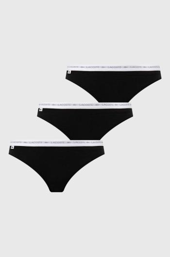 Tanga Lacoste 3-pack černá barva