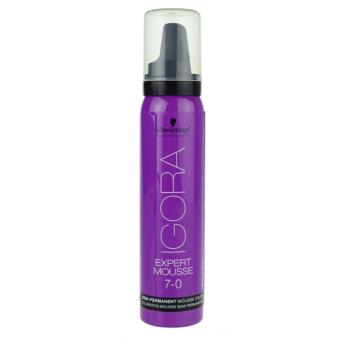 Schwarzkopf Professional IGORA Expert Mousse barvicí pěna na vlasy odstín 7-0 Medium Blonde Natural 100 ml