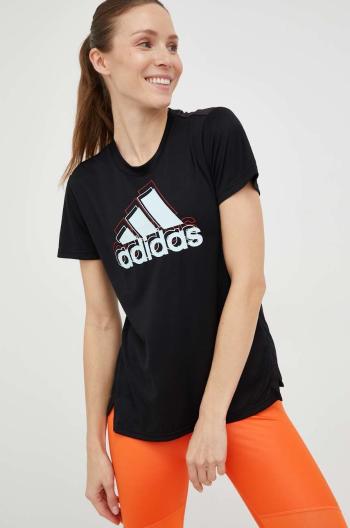 Běžecké tričko adidas Performance Brand Love černá barva