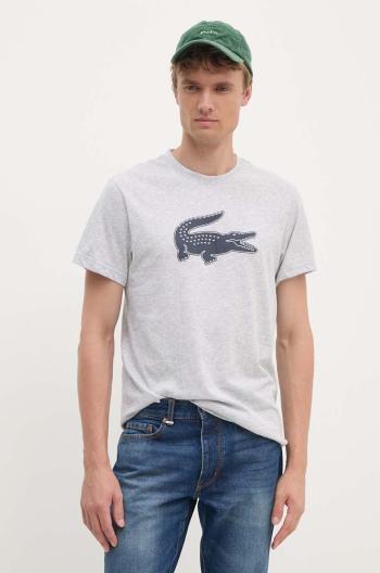 Tričko Lacoste Koszulka Lacoste Tee-shirt TH2042 MNC šedá barva, s potiskem