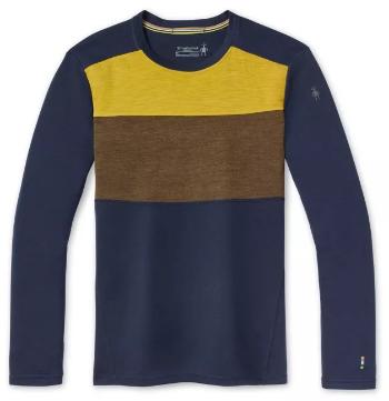 Smartwool M MERINO 250 BL COLORBLOCK CREW BOXED deep navy-military olive heather Velikost: L pánské triko