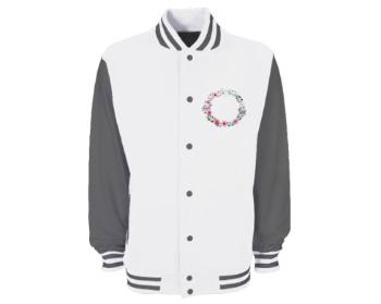 Retro sportovní bunda Baseball unisex Květinový rámeček