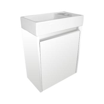 A-Interiéry Koupelnová skříňka s keramickým umyvadlem Faro 40 White P/L faro 40whitepl