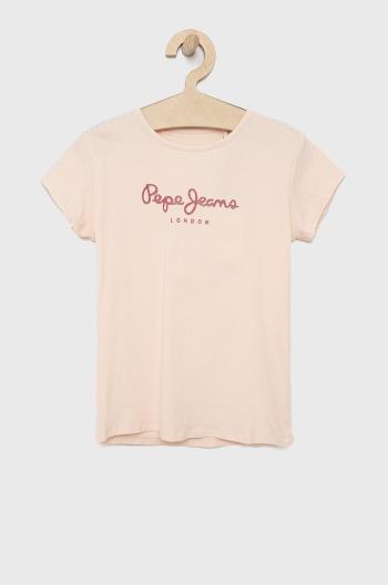 Dětské tričko Pepe Jeans růžová barva