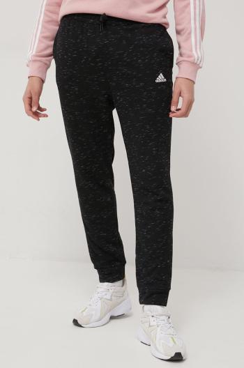 Kalhoty adidas HE1794 pánské, černá barva, melanžové
