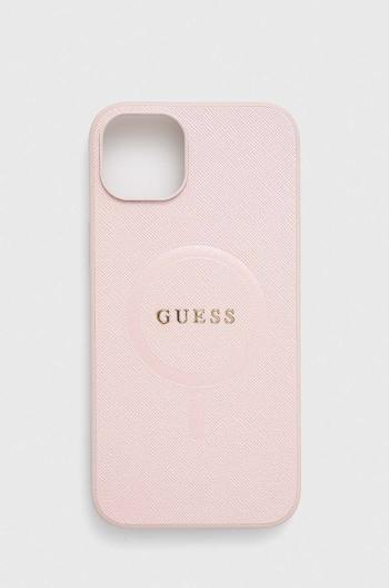 Obal na telefon Guess iPhone 15 Plus / 14 Plus 6.7'' růžová barva