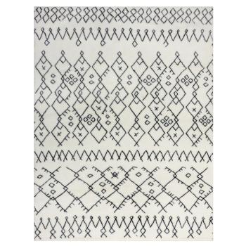 Flair Rugs koberce Kusový koberec Furber Adil Fur Berber Ivory/Black - 120x170 cm Bílá