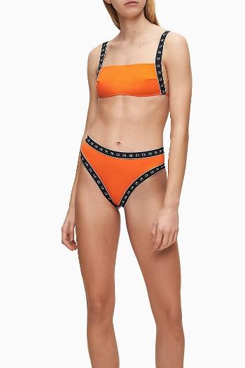 Calvin Klein Calvin Klein dámský oranžový bikiny top SQUARE BANDEAU