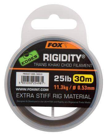 Fox návazcový vlasec edges rigidity chod filament 30 m trans khaki-průměr 0,53 mm / nosnost 11,3 kg