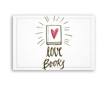 Fotoobraz 60x40 cm malý Love books