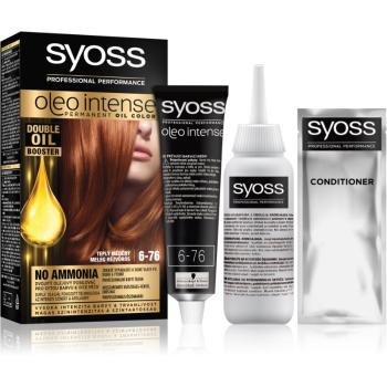 Syoss Oleo Intense permanentní barva na vlasy s olejem odstín 6-76 Warm Copper
